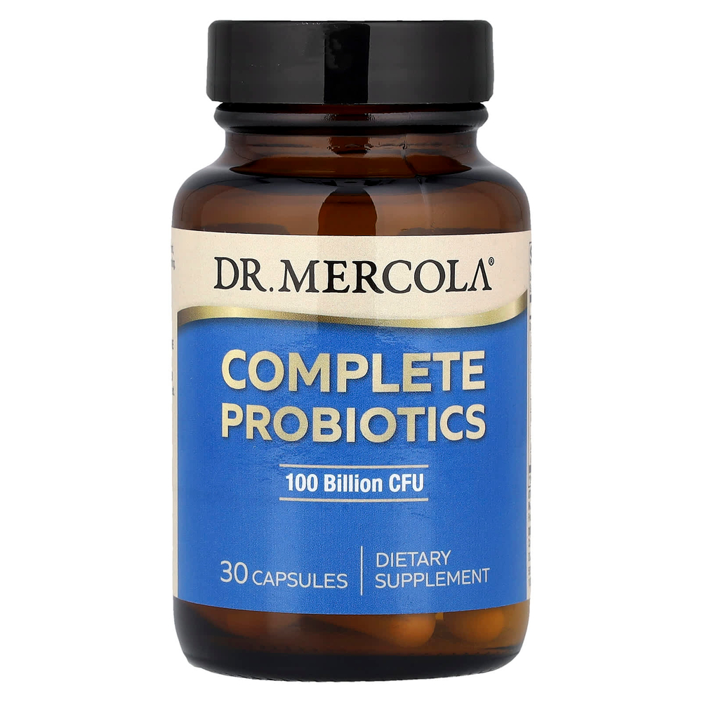 Dr. Mercola, комплексные пробиотики, 100 млрд КОЕ, 30 капсул