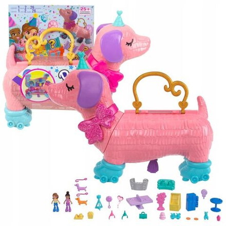 Фигурки Mattel Polly Pocket - Игровой набор Вечеринка для собак с микрокуклами и аксессуарами - Полли Покет HKV52