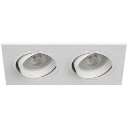 Светильник встраиваемый декоративный ЭРА KL92-2 WH под лампу MR16 GU5.3 белый пластиковый