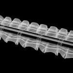Шторная лента Oz-Is арт. 3910 MP вафельная сборка на трубу, коэф сборки 1:2,0, цвет прозрачный (ширина 100 mm)