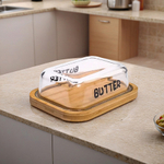 Масленка BUTTER на бамбуковой подставке