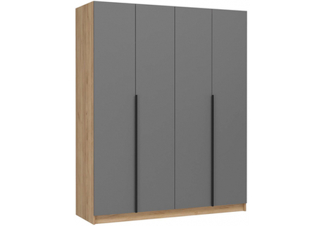 Шкаф Woodville Широн 1600 графит серый, дуб крафт золото