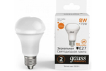 Лампа Gauss LED Elementary R63 8W E27 650lm 3000K  63218