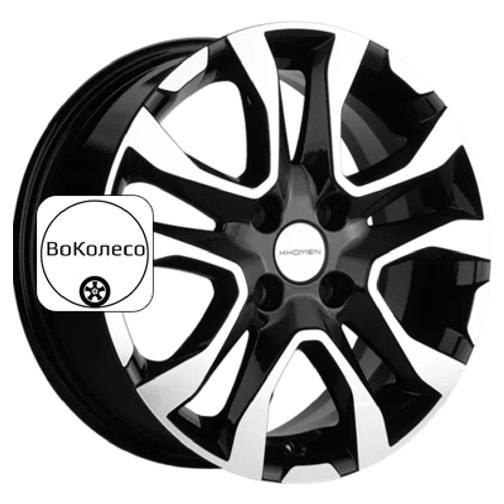 6x15/4x100 ET39 D56,6 KHW1503 (Cobalt) Black-FP Khomen Wheels