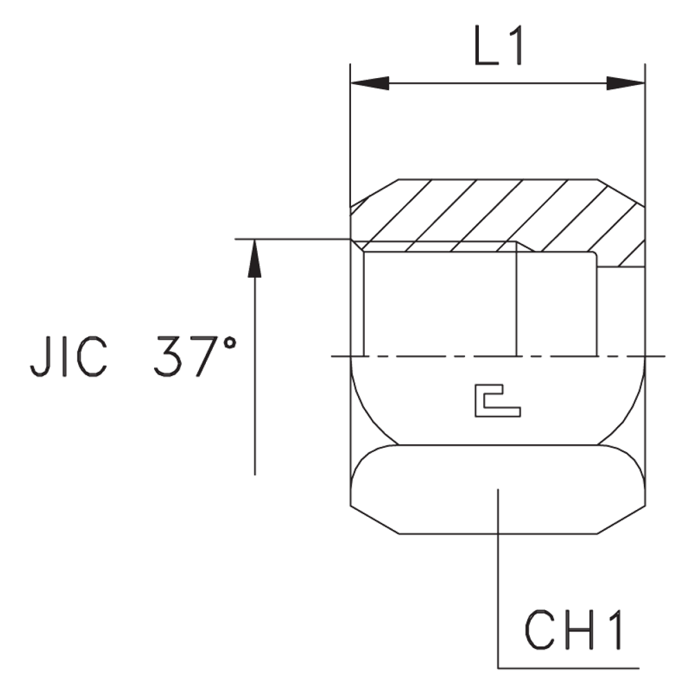 Гайка N JIC 3/4"