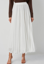 Юбка плиссе макси 100 белая
