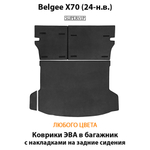 Коврики ЭВА в багажник с накладками на задние сидения для Belgee X70 (24-н.в.)