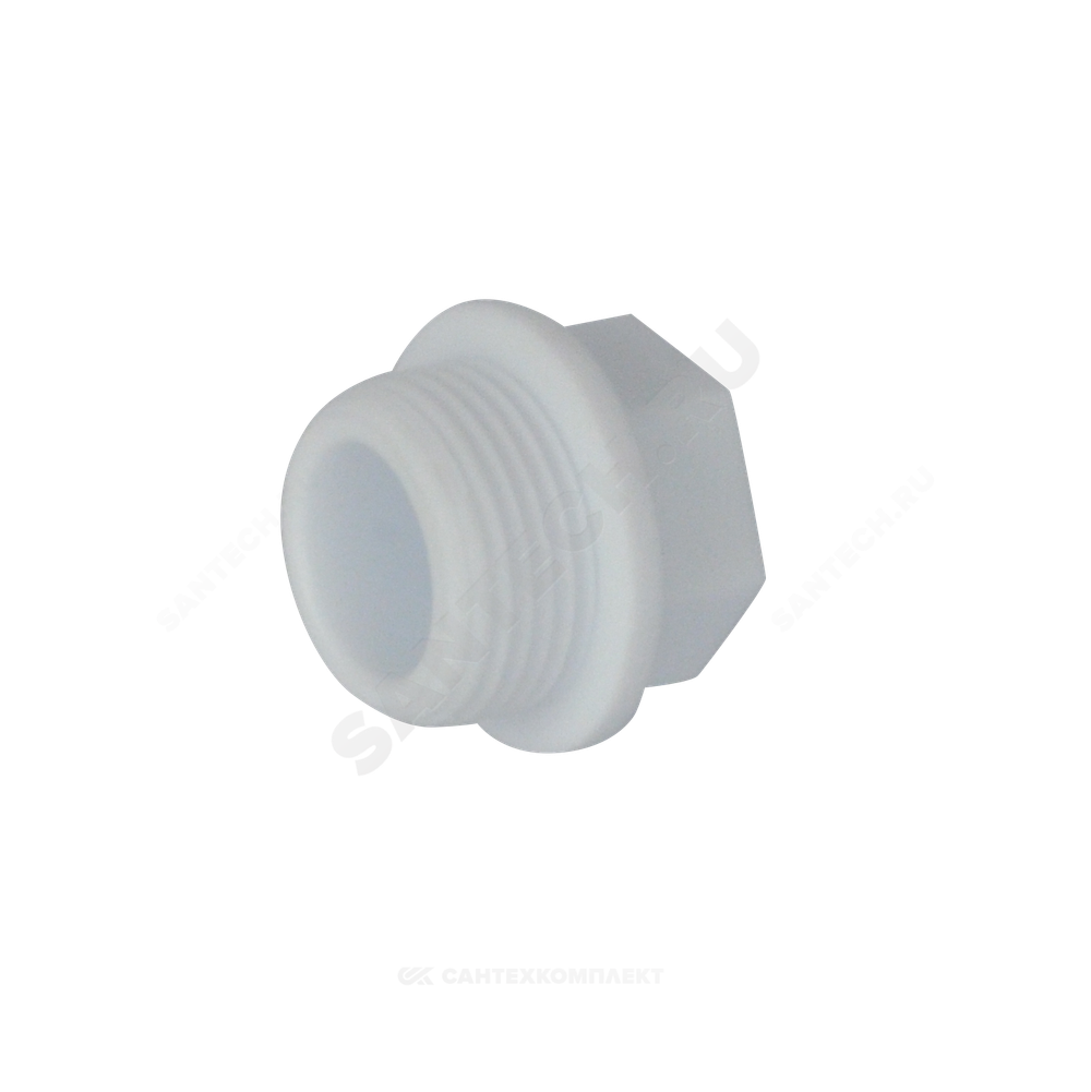 Заглушка (пробка) PP-R белая Дн 25х3/4" НР VALFEX 10163025