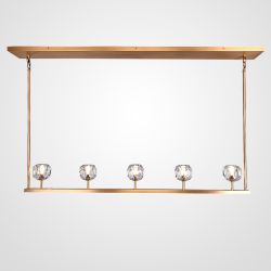 Люстра Rh Boule De Cristal Linear Chandelier 5 Bronze By Imperiumloft