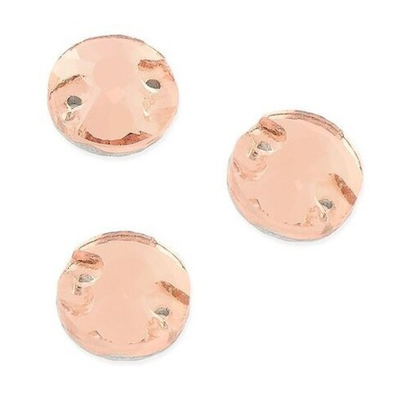 Стразы  пришивные, 12мм, цв.бл.розовый, стекло Ф12