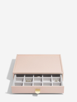 Органайзер для украшений и часов со стеклянной крышкой Stackers Classic Jewellery Box, 4 секции - White Pebble (White Pebble / серый / White Pebble / 500)