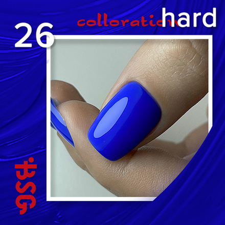 Цветная жесткая база Colloration Hard №26 - Ярко-синий цвет (20 мл)