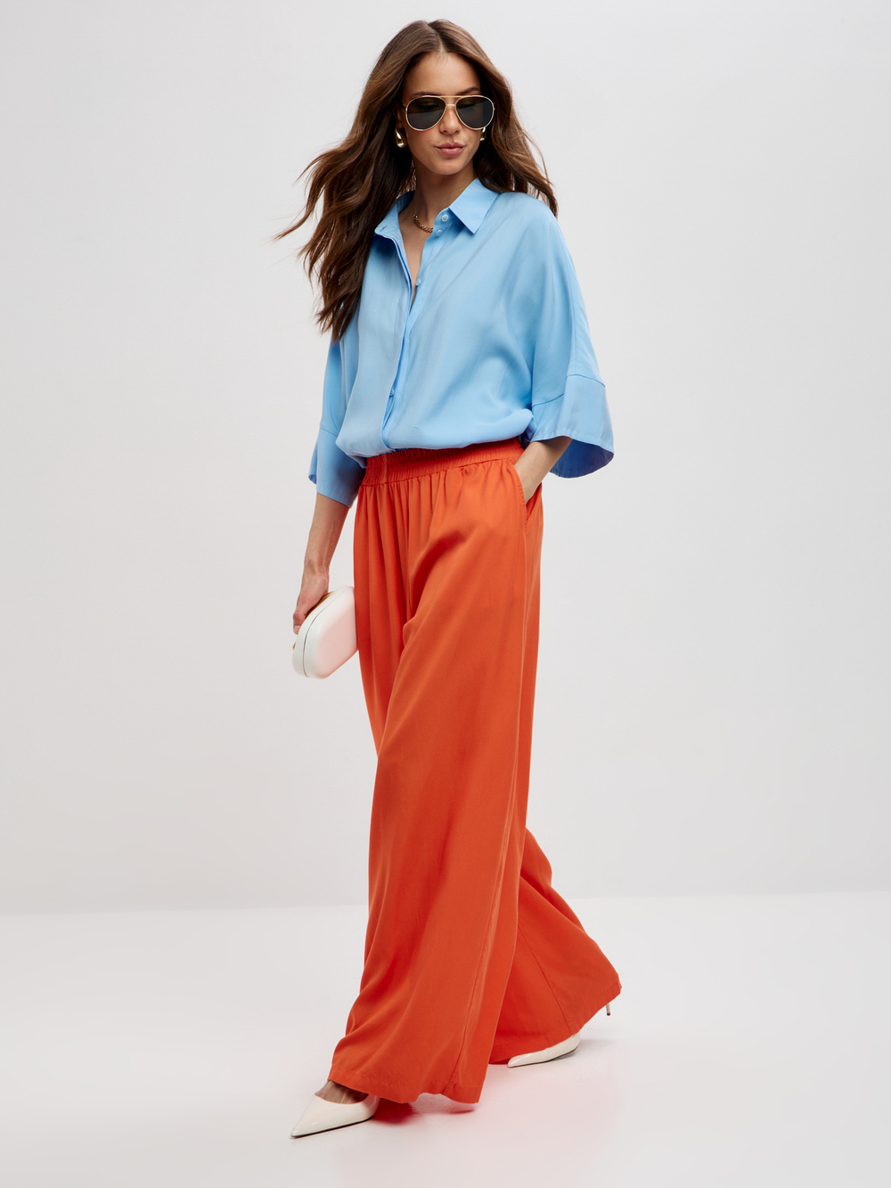 Брюки широкие