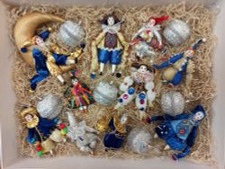 Большой новогодний набор ёлочных игрушек (синий) №1