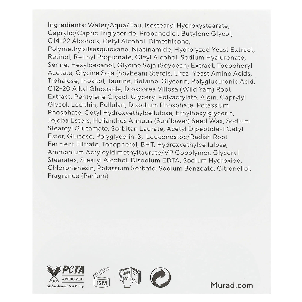 Murad, Resurgend, омолаживающий ночной крем с ретинолом, 50 мл (1,7 жидк. унции)