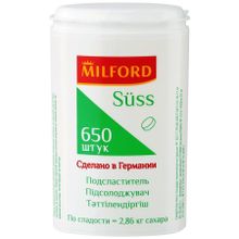 Сахарозаменитель MILFORD Suss, 650 таблеток, 2 шт