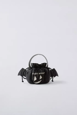 ZARA СУМКА-МЕШОК, ЧЕРНЫЙ