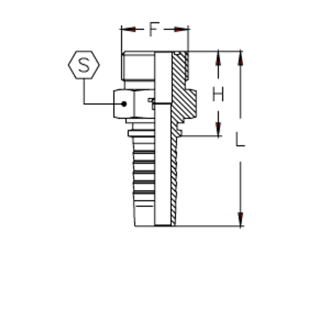 Фитинг DN 38 ORFS (Ш) 2