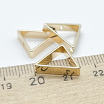 Коннектор-рамка Треугольник, цвет золото, размер 15*13 мм, цена за 1 шт