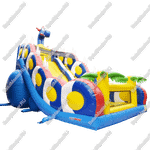 Батут-горка "Дракон синий", 10*5*8 м