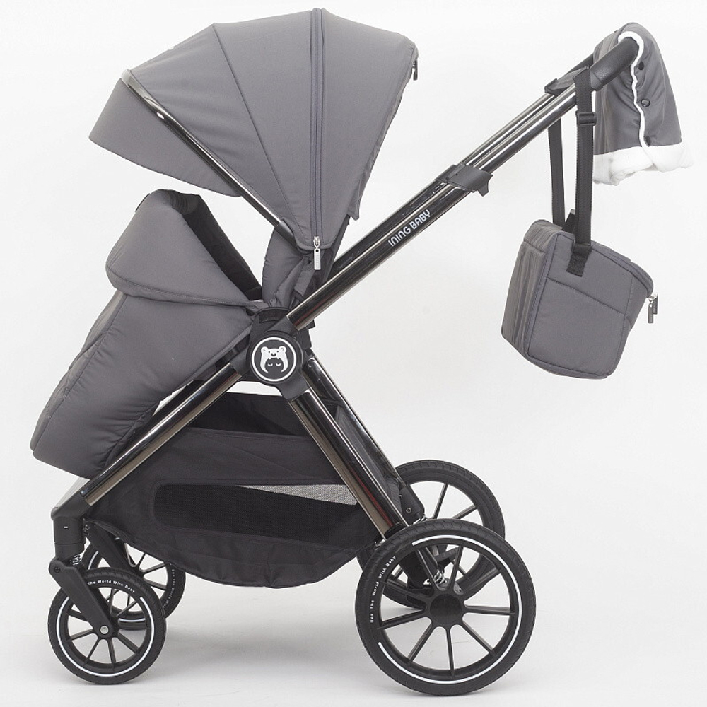 Детская коляска 2 в 1 Ining Baby KR 345 pro grey