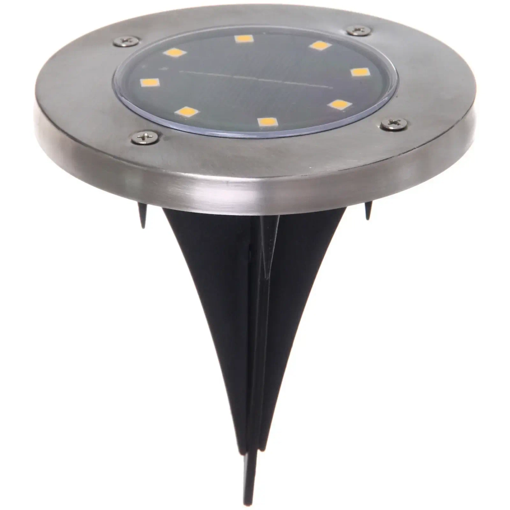 Светильник на солн.батарее «Светоч» d=12 см, 13,5 см (8 ламп), на солнечной батарее, Теплый белый