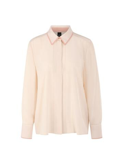 Marc Cain Блуза из тонкого шелка со сборкой на рукавах