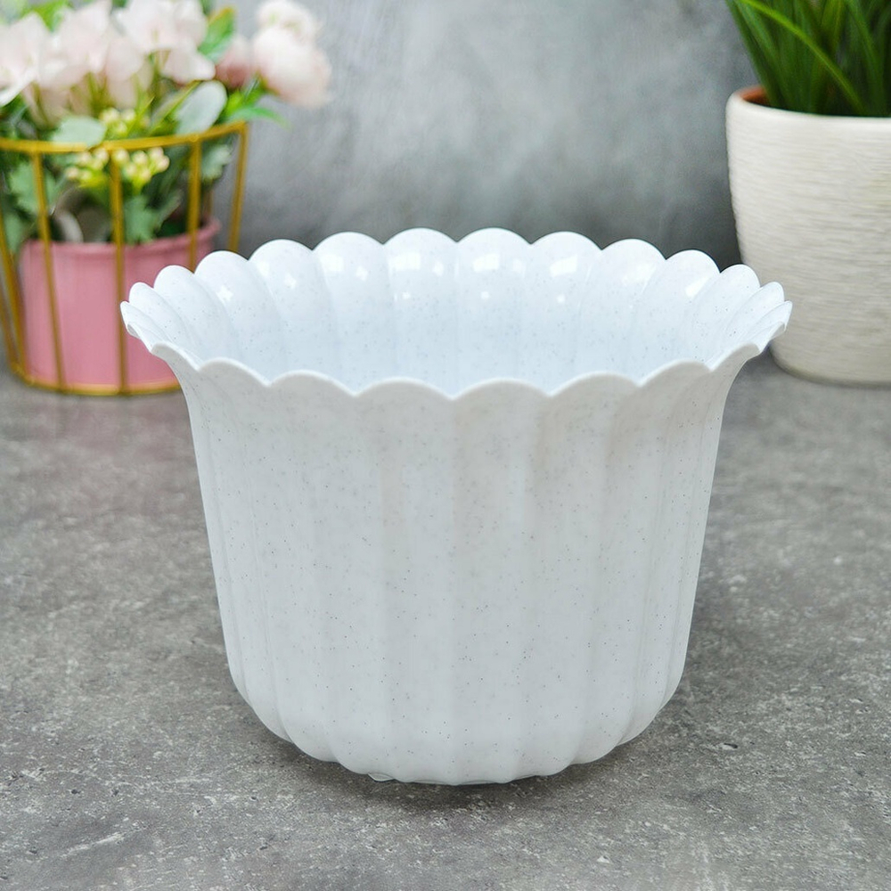 Горшок цветочный "Виола" 1л d156мм h110мм, мраморный