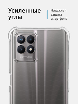 Чехол ROSCO для realme 8i оптом (арт. RM-8i-HARD-TPU-TRANSPARENT)