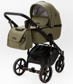 Детская коляска Adamex Nola Deluxe 2 в 1 N-SA21 (ХАКИ КОЖА)