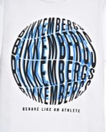 Футболка BIKKEMBERGS Белый/Термопринт: объемный круглый логотип Мальчик