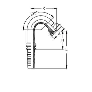 Фитинг DN 20 SFL 3/4 38.1 (135) CS