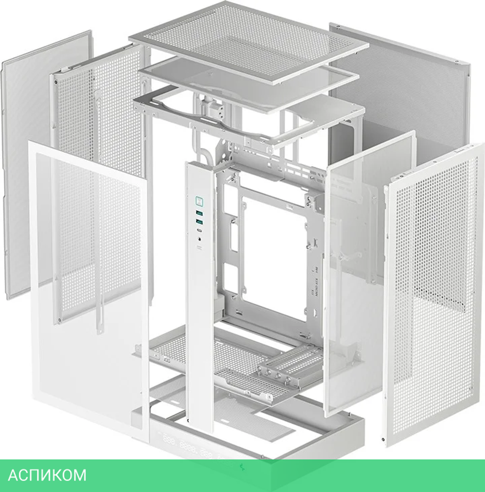 Корпус DeepCool CH270 Digital WH без БП (R-CH270-WHNDM0-G-1)