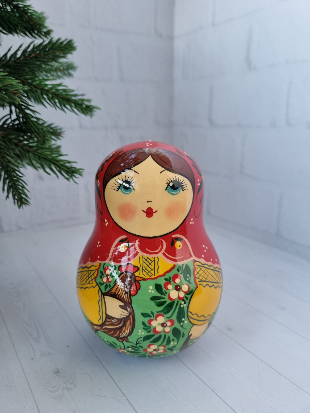 Неваляшка 12см с курочкой