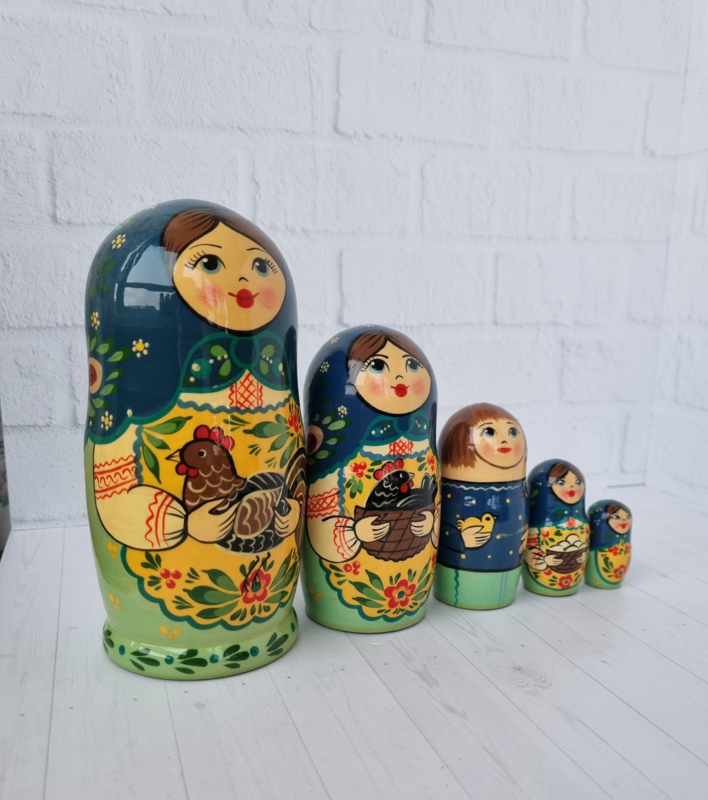 Матрешка "с курочкой" традиция 5мест