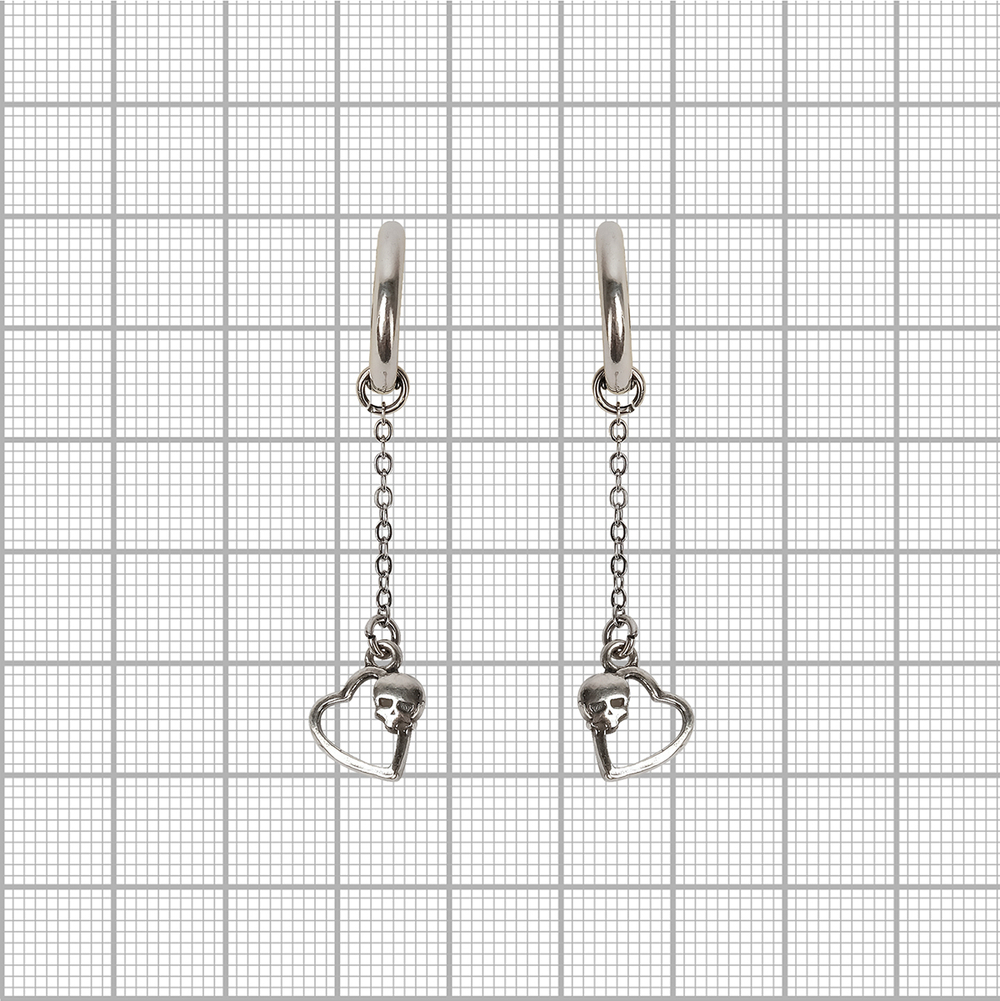"Мишен" серьги в серебряном покрытии из коллекции "Composition" от Jenavi с английским замком