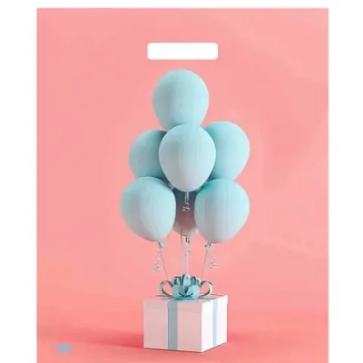 Пакет ПЭ с вырубной ручкой 38х45+6см (60) (Воздушный сюрприз) Глянцевый Тико (х50/500)