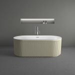 Ванна акриловая Vincea VBT-709-1700MG, 1700*800*585, цвет матовый бежевый/белый, щелевой перелив, слив белый