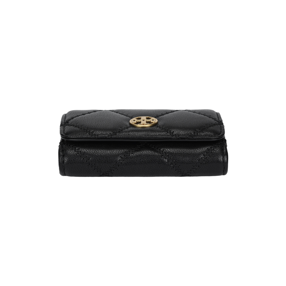 TORY BURCH Tory Burch Leather Card Holder Regular Unisex Black