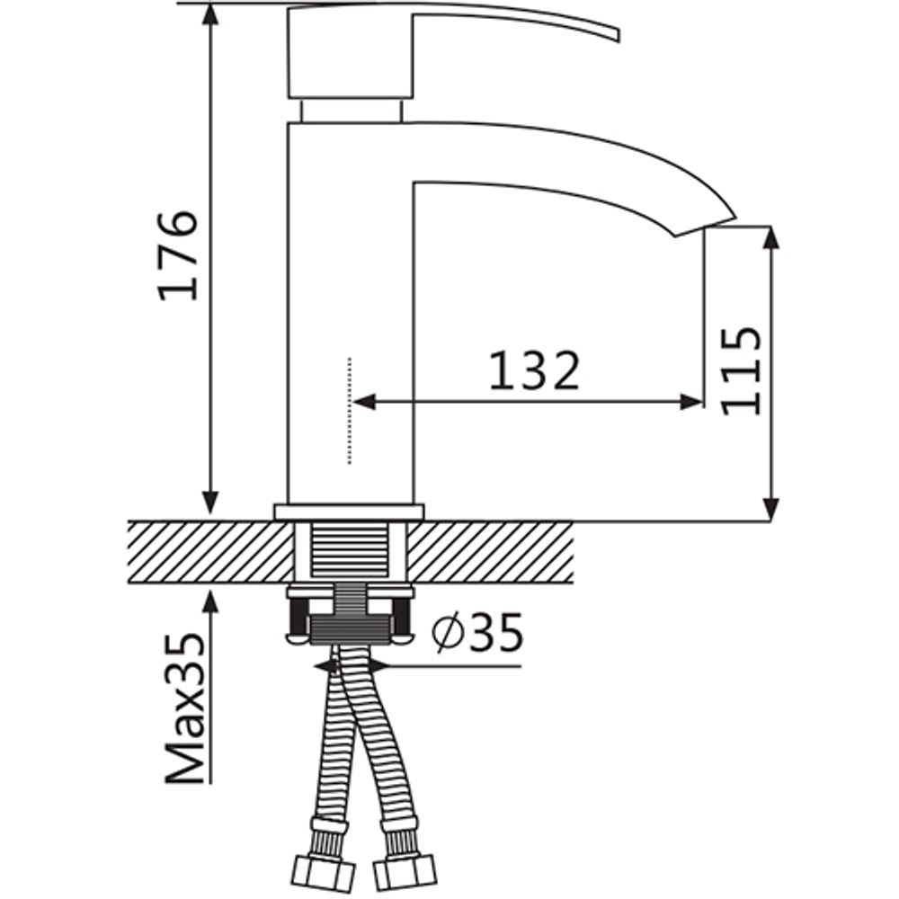 Смеситель для раковины Oute T10 T1001K-1
