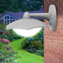 Садово-парковый светильник ЭРА ДБУ 07-8-007 Дели 5 белый 6 гранный настенный IP44 светодиодный 8Вт 3000K | Садово-парковые светильники