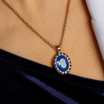 Колье Qudo TIVOLA UNICA big (G/P) Royal blue delite 3 cm 420684