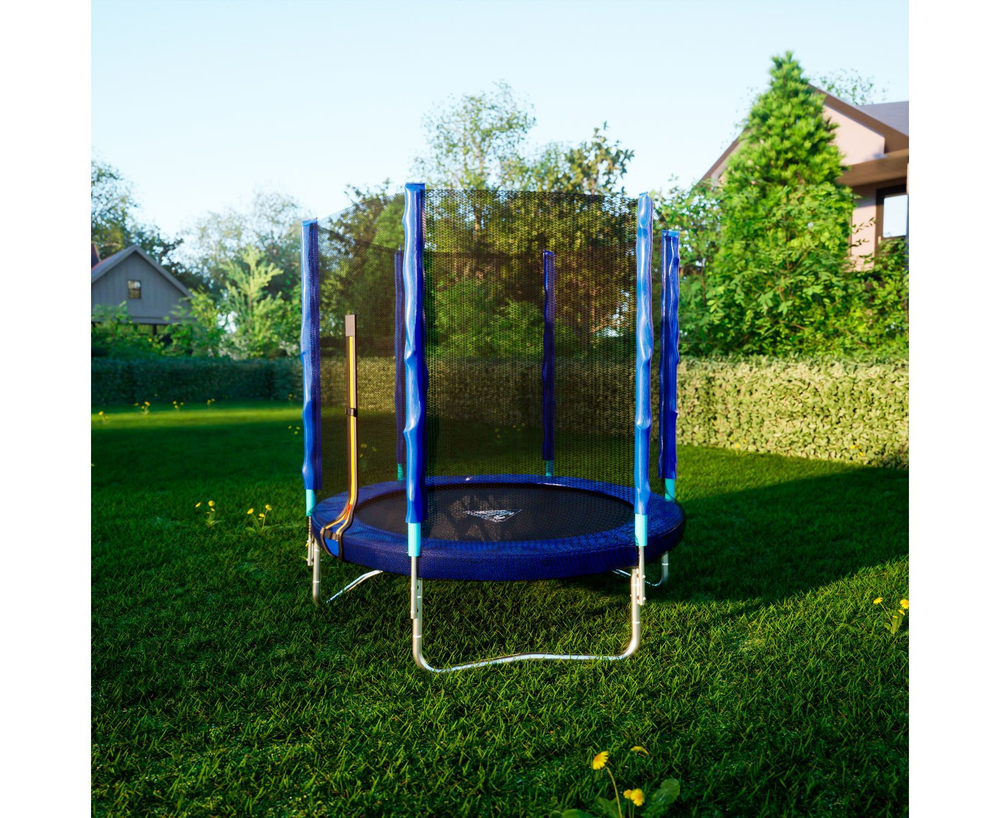Батут DFC Trampoline Fitness с сеткой 6ft Синий