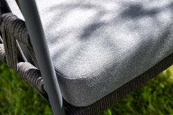 "Диего" лаунж-зона 4-местная плетеная из роупа (веревки), каркас алюминиевый темно-серый, роуп темно-серый