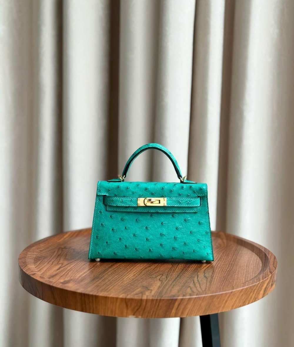 Сумка Hermes из кожи страуса