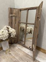 Зеркало "Окно" коричневое 42x4x77 см