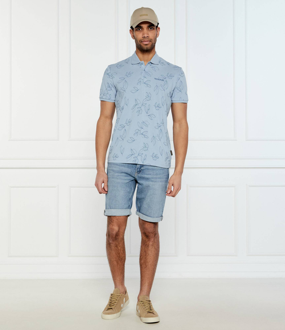 Поло E-BROLIO SS Napapijri - голубой(NP0A4ILZ)