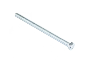 Болт Стройбат, DIN 933, М8x100, белый, цинк, 2 шт.