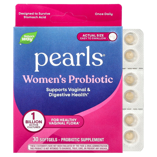 Nature's Way, Pearls®, пробиотики для женщин, 1 млрд КОЕ, 30 капсул