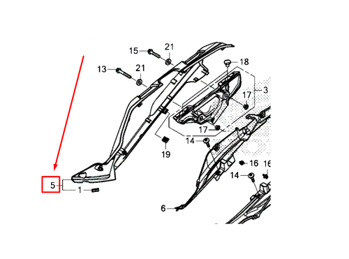 83600-MKS-EC0ZA COWLING REAR RH
